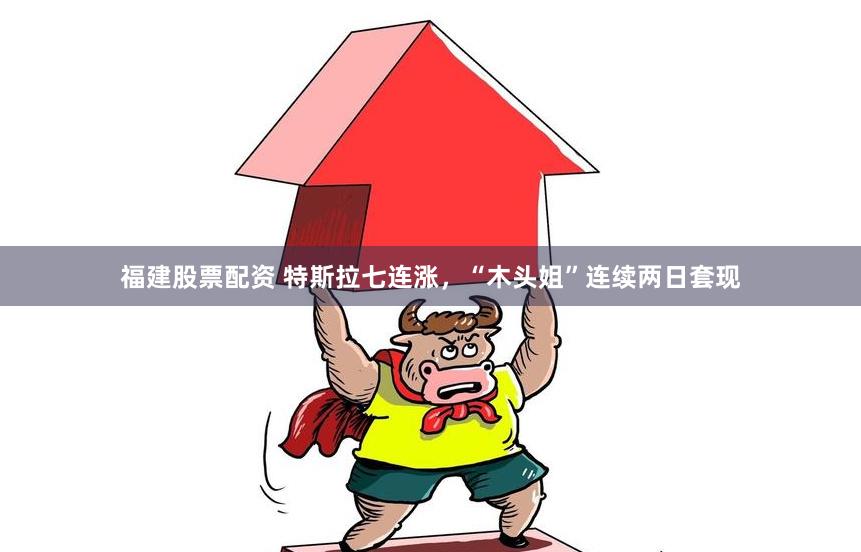 福建股票配资 特斯拉七连涨，“木头姐”连续两日套现